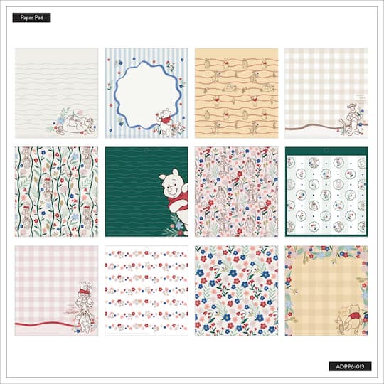The Happy Planner® Disney© Hunny Fields 6" x 6" Scrapbooking Paper Pad, 24 Sheets